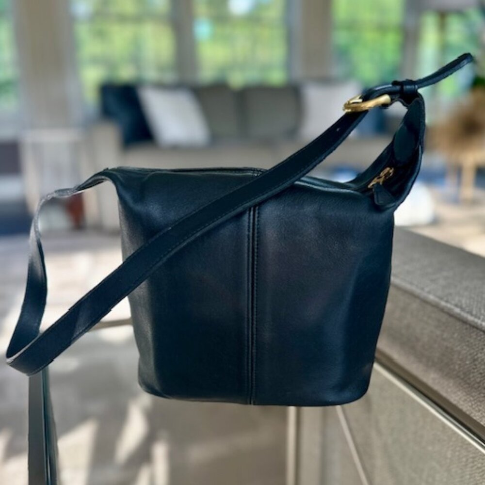 Vintage Coach Mini Soho Bucket 4148 black leather made in Costa Rica